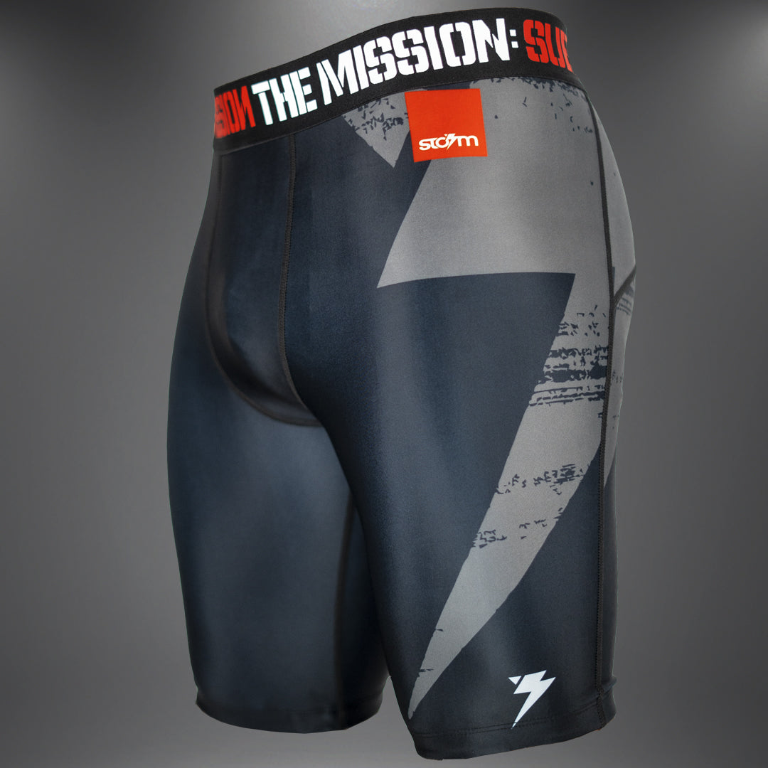 STORM DELTA COMPRESSION SHORTS - Black/Black