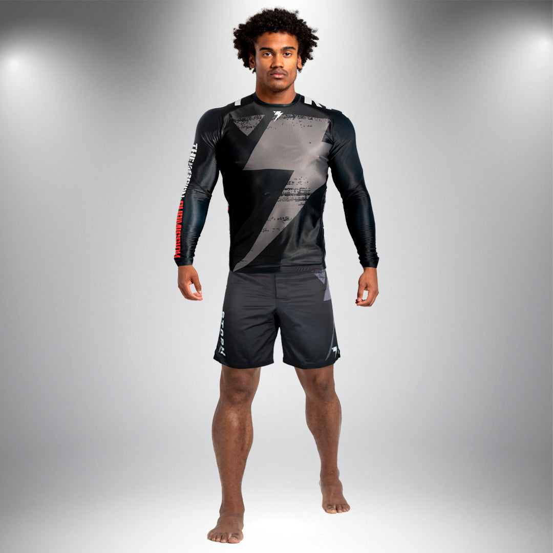 STORM DELTA LONG SLEEVE RASH GUARD - Black/Black