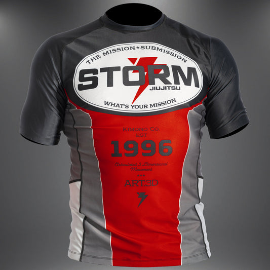 STORM PIT STOP DARK KNIGHT SHORT SLEEVE RASH GUARD